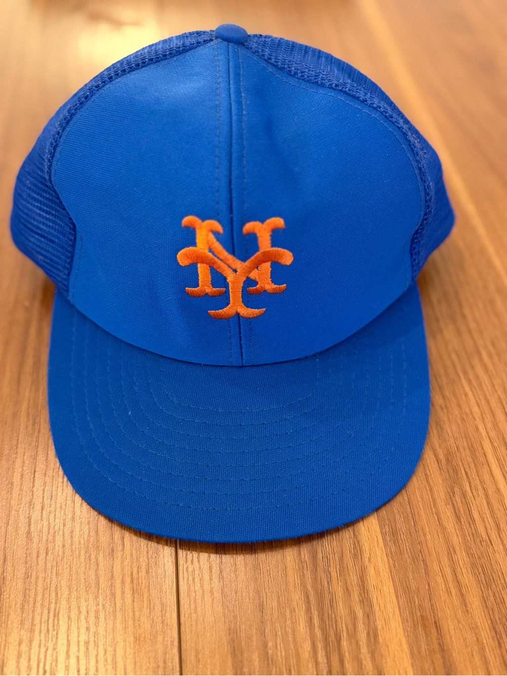 Royal Blue Trucker Hat with Mets logo
